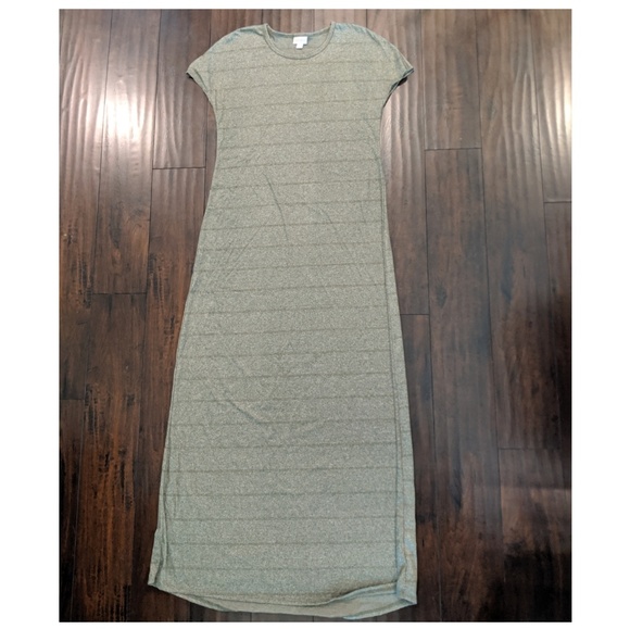 Olive Green LuLaRoe Maxi Dress - Picture 2 of 2